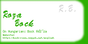 roza bock business card